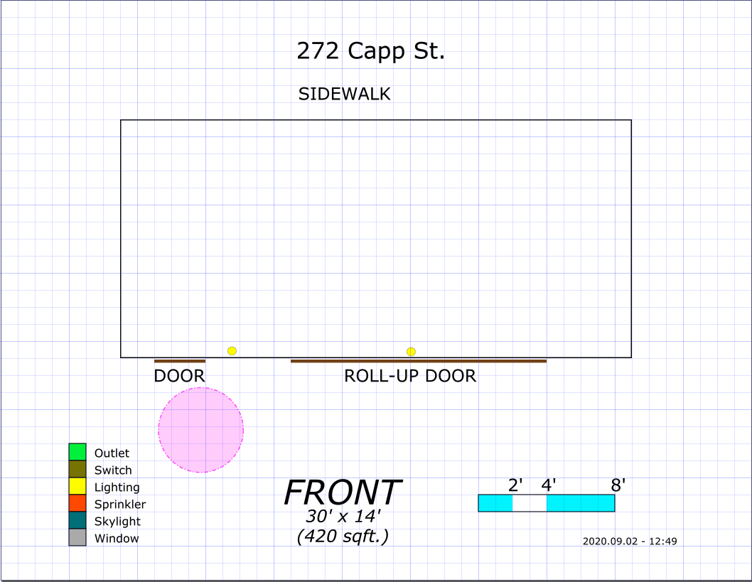 Outdoor area in front of Noisebridge